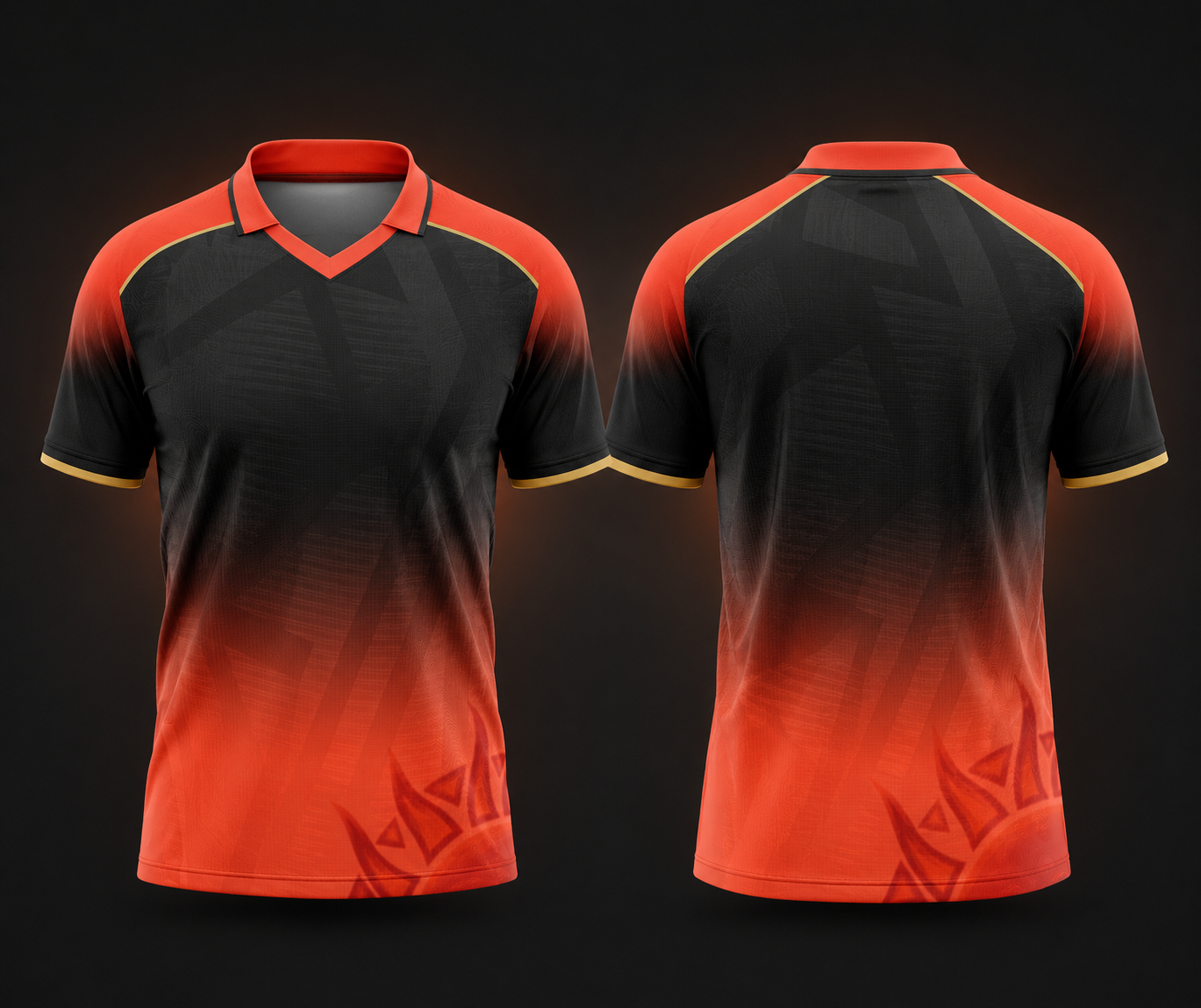 hyderabad fan jersey polo v nek name and number print